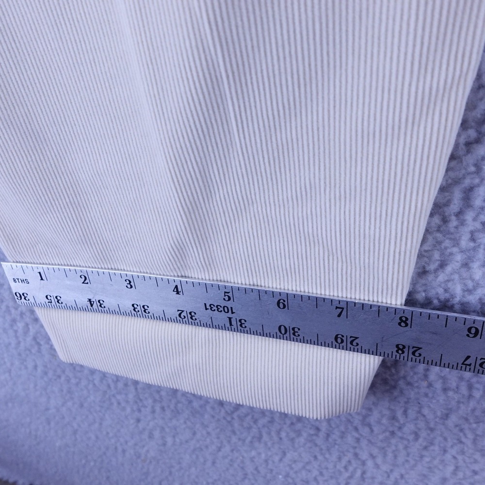 Ermenegildo‎ Zegna Mens 52 L 77DB12 Cream Fine Wale Corduroy Trousers - Picture 8 of 9